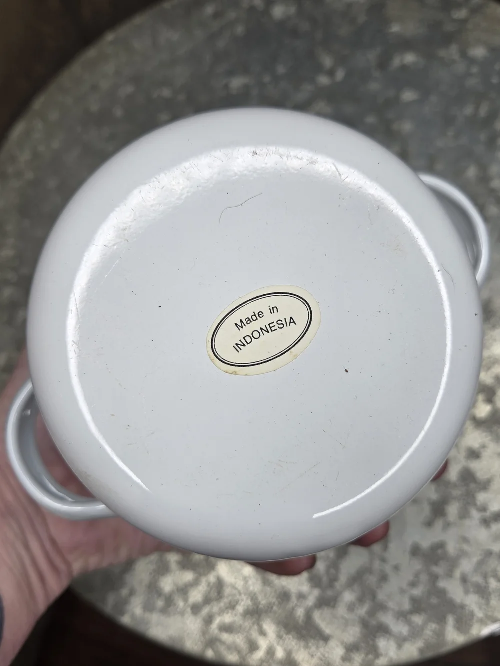 Vintage Floral Enamelware Pot Set of 3 w/ Lids Made in Indonesia Retro Cookware
